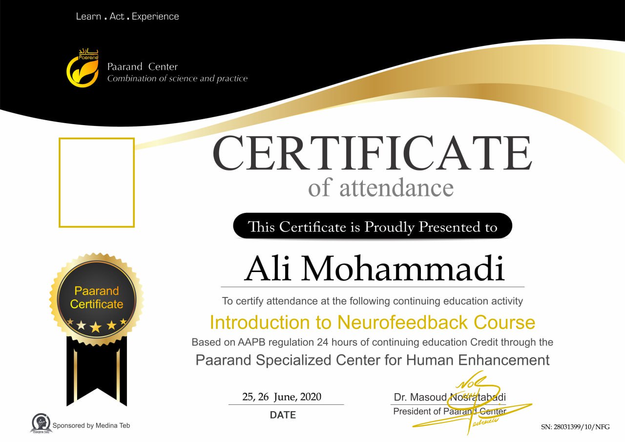 basic neurofeedback certificate paarand