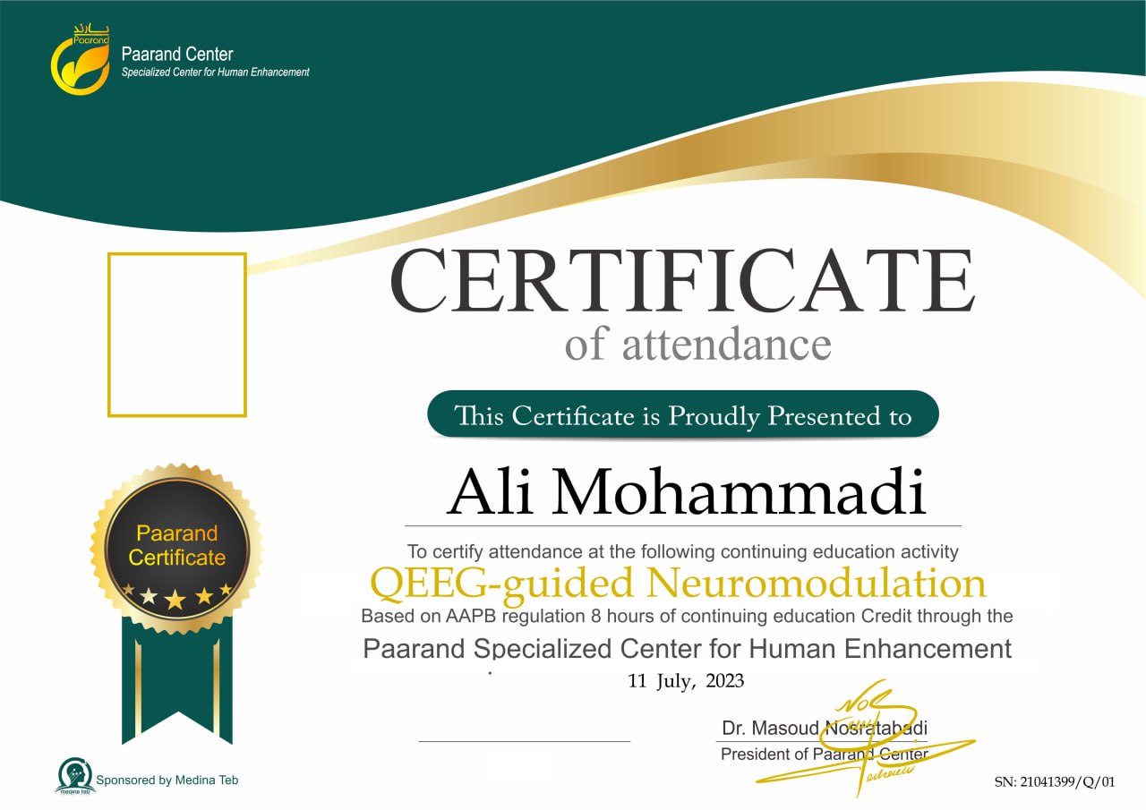 qeeg-guided neuromodulation certificate paarand